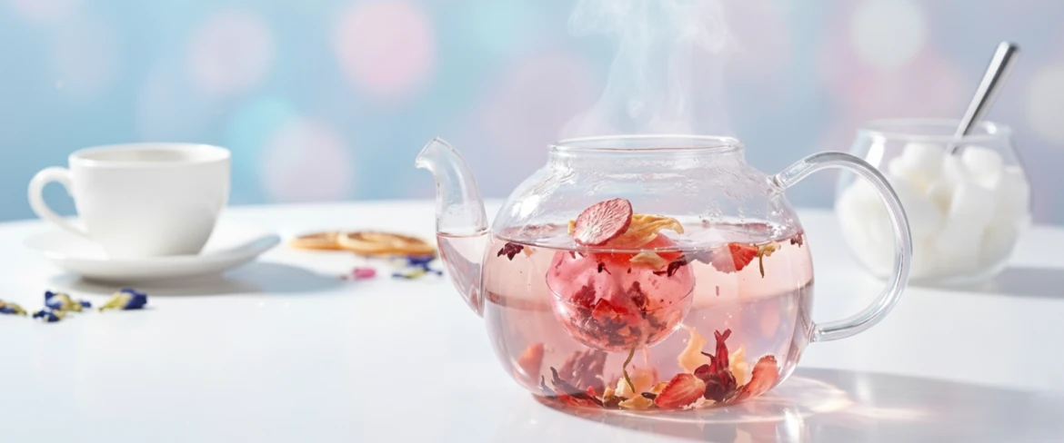 Isomalt golyó sörfőzéshez – kristálytea üveg teáskannában