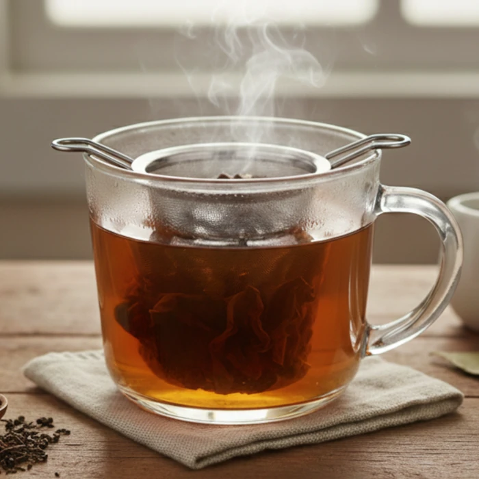 Lazacfűz fekete tea főzése