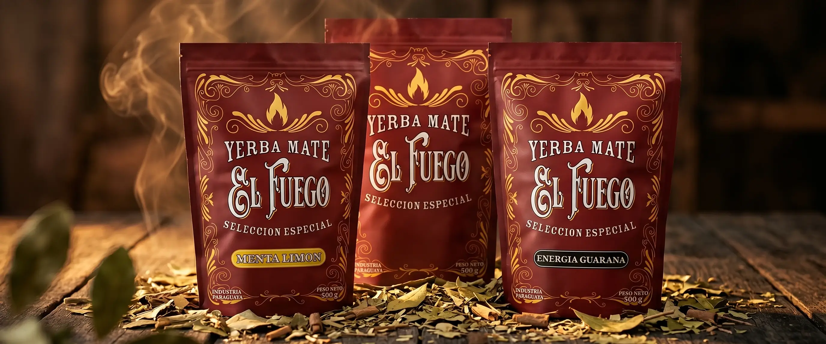 Három El Fuego yerba mate-fajta – igazán erős yerba mate.