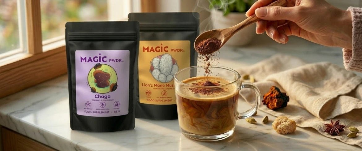 Az adaptogén gombák por formájában történő napi fogyasztása – oroszlánsörény gomba por kivonat hozzáadása a kávéhoz