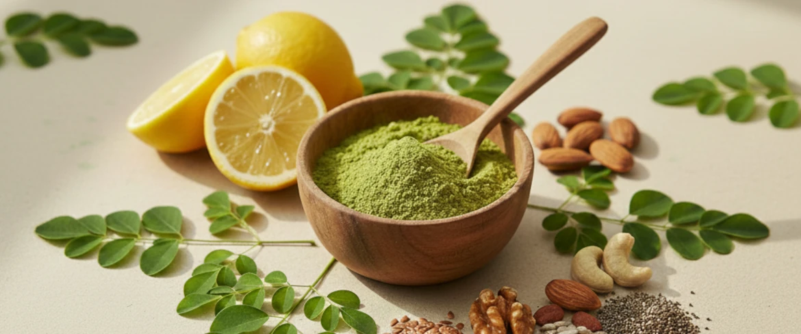 Moringa por és moringa levelek – gazdag tápanyagokban és antioxidánsokban