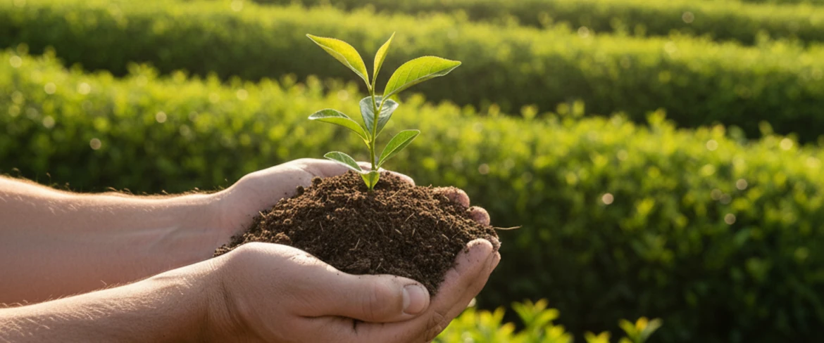 Ökológiai termékek és ökológiai élelmiszerek termesztése – természetes yerba mate és teaültetvények napfényben