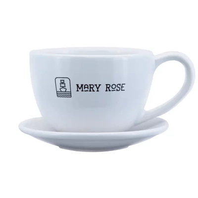 Teáscsésze Mary Rose logóval (fehér) 200ml