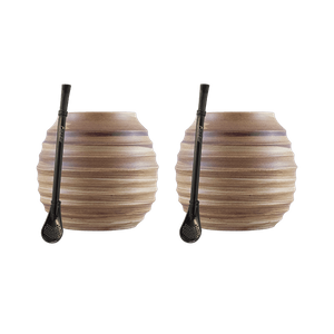 Yerba Mate Tartozékkészlet: 2x Mate Tök + 2x Bombilla