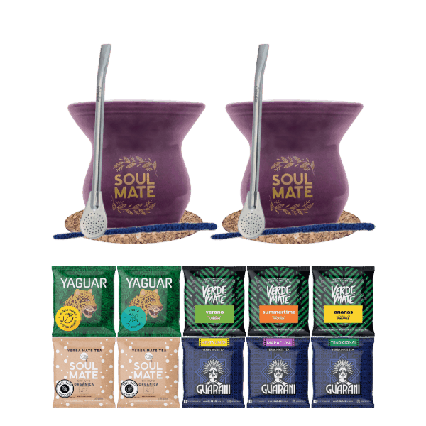 Yerba Mate készlet 10x50g 2x Mate Tökre + 2x Bombilla