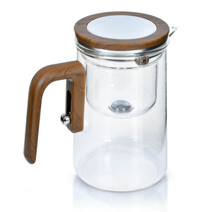 Üveg teáskanna mágneses szűrővel Velora 800 ml
