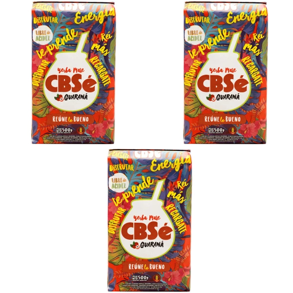 Yerba Mate CBSe Energy Guaranával 3x500g (1,5kg)