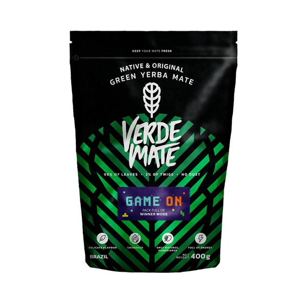 Verde Mate Green Game On 0,4 kg – yerba mate játékosoknak, energiaital ízben