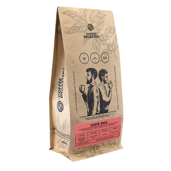Bro Coffee Roastery - Egész kávébabos Costa Rica San Rafael Speciality 400g