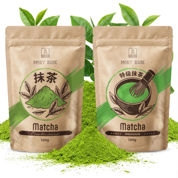 2 kínai matcha tea szett: prémium + konyhai