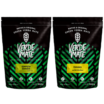 Verde Mate Zöld Limon 500g + Verde Mate Zöld Menta Limon 500g