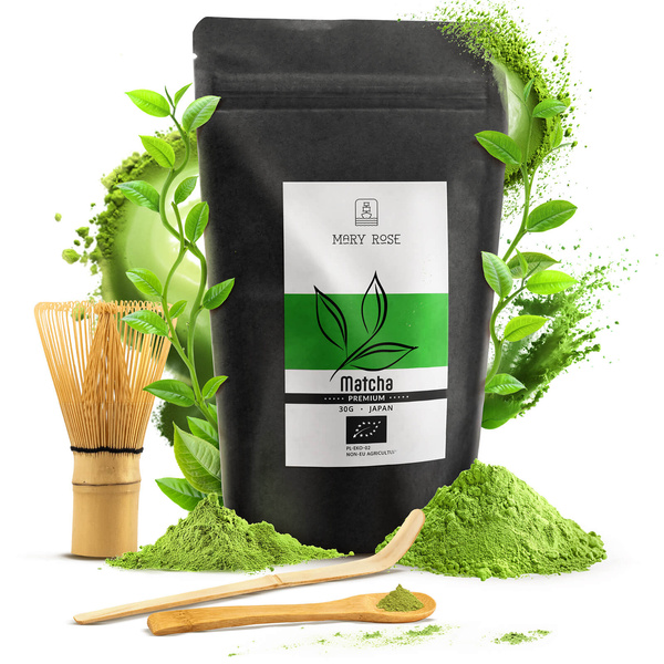 PRÉMIUM matcha teafőző készlet: japán BIO matcha 30g + kiegészítők