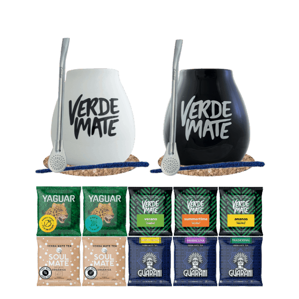 Yerba Mate készlet 10x50g 2x Mate Tökre + 2x Bombilla