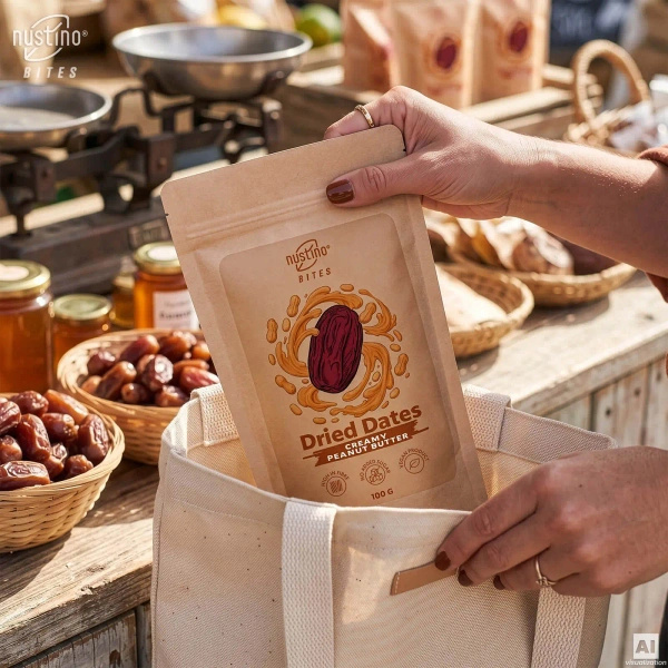 Nustino Bites – Szárított Datolya – Creamy Peanut Butter 100 g