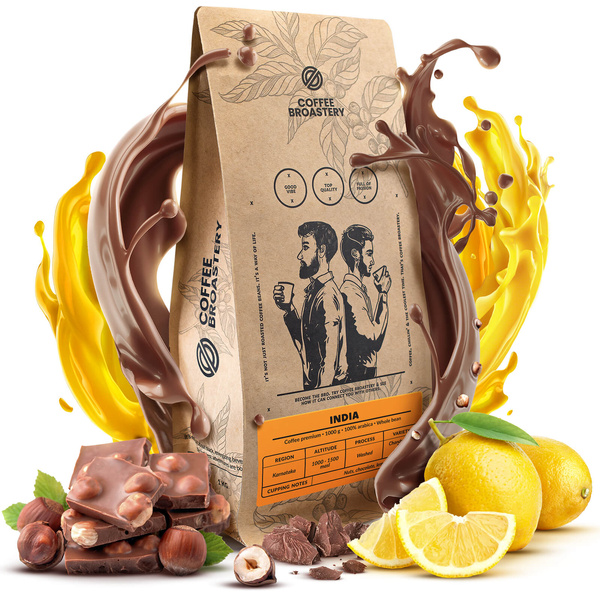 Bro Coffee Roastery - Egész kávébabos India Karnataka Premium 1kg