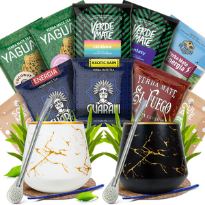 Yerba Mate szett két főre: minták 10x50g 2x Mate Tök + 2x Bombilla