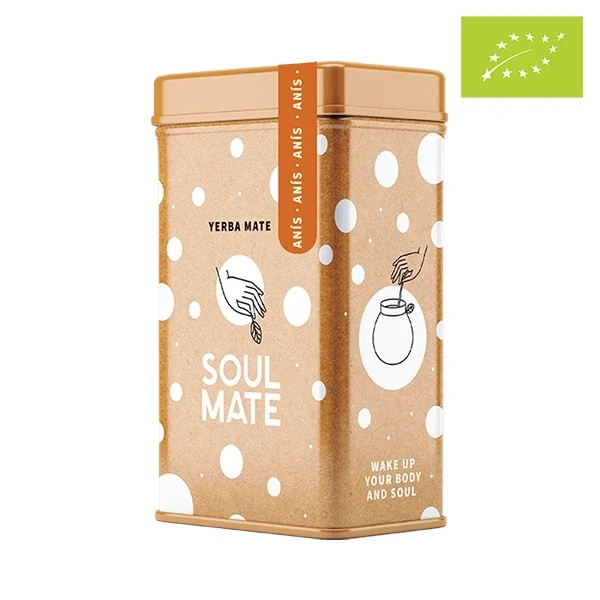 Yerbera – Fém doboz + Soul Mate Orgánica Anís 0,5 kg