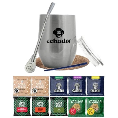 Yerba Mate készlet: minták 10x50g + TermoLid + Bombilla