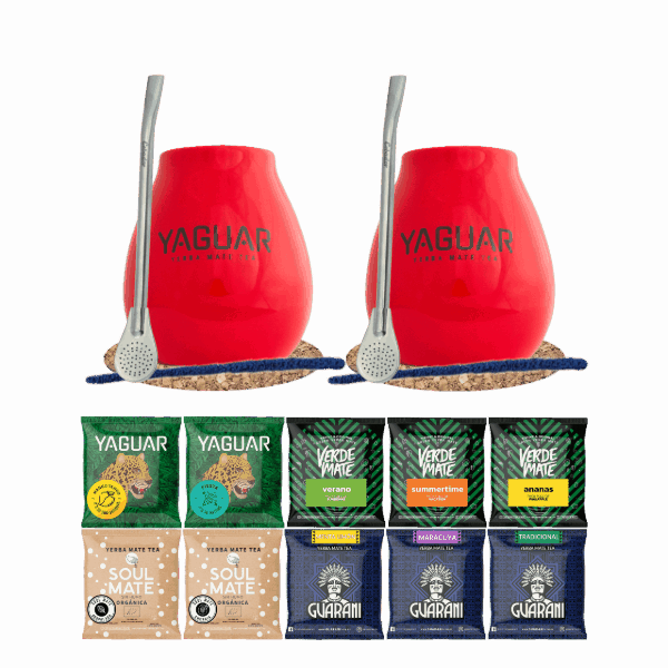 Yerba Mate készlet 10x50g 2x Mate Tökre + 2x Bombilla