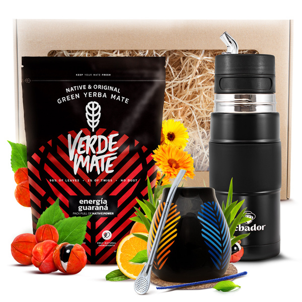 Yerba Mate ajándékkészlet Verde Mate 400g 0,4kg + Yerbomos X