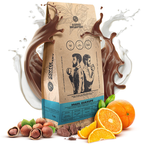Bro Coffee Roastery ajándékszett: Brazil Guaxupe kávé + kávés tejkaramellák + bögre