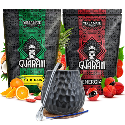 Yerba mate készlet Guarani 2x500g kerámia kalácsa bombilla