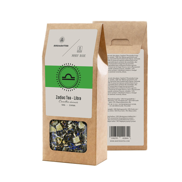 Aromantra x Mary Rose – Állatövi tea – Mérleg (zöld tea) 50 g