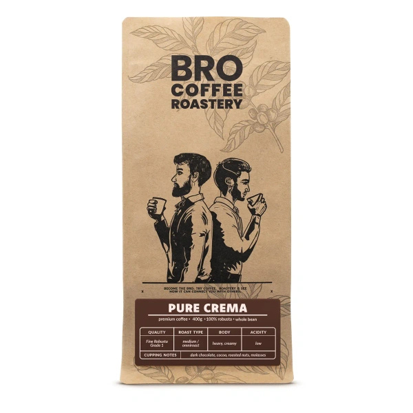 Bro Coffee Roastery – Szemes kávé Pure Crema 400 g