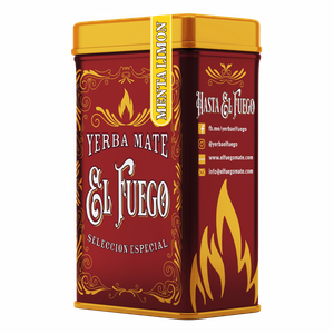 Yerbera – Fém doboz + El Fuego Menta Limon 0,5 kg