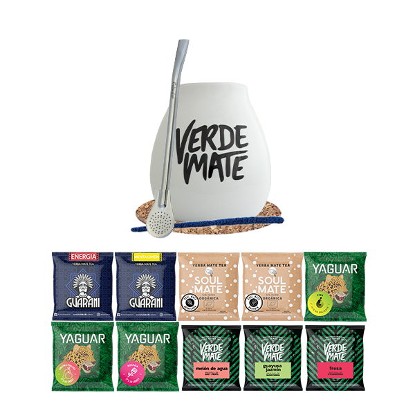 Yerba Mate készlet Zöld 500g tök Bombilla 10x50g
