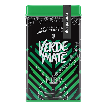 Yerbera – Fém doboz + Verde Mate Green Despalada 0,5 kg
