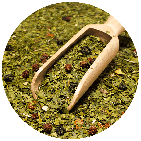 Yerbera – Fém doboz + Verde Mate Green Frutos del Bosque 0,5 kg