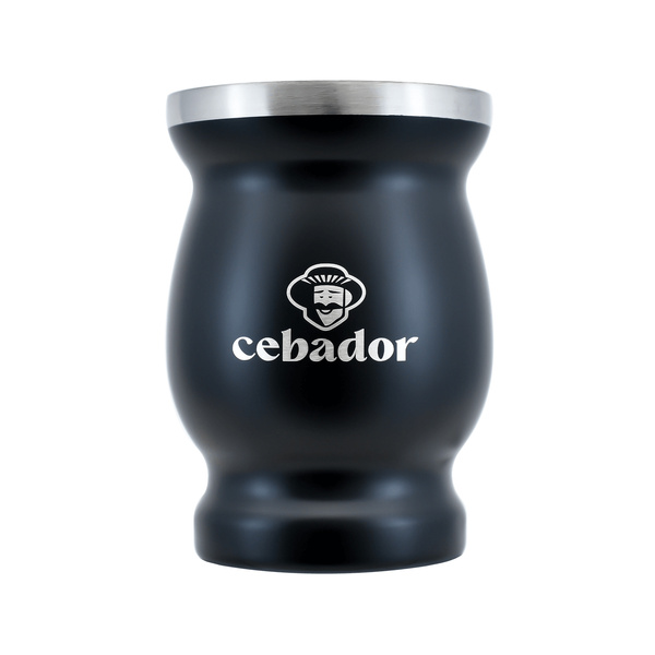 TermoMate Cebador – termosbögre yerba matéhoz – 190 ml (fekete)