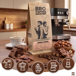 Bro Coffee Roastery – Szemes kávé Crema Rumba 1 kg