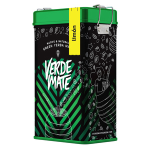 Yerbera – Fém doboz + Verde Mate Green Limón 0,5 kg