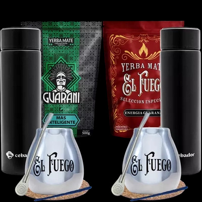 Yerba Mate készlet két személyre 2x0.5kg termosz