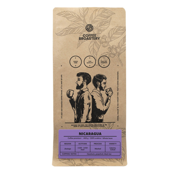 Bro Coffee Roastery - Egész kávébabos INicaragua Colibrí Azul Speciality 400g
