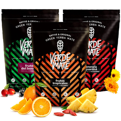 Yerba Verde Mate Zöld 3x500g különböző keverékek