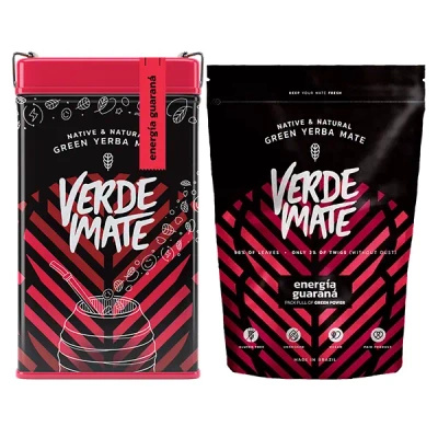 Yerba Mate készlet: Verde Mate Energía Guaraná 2x500g + Yerbera
