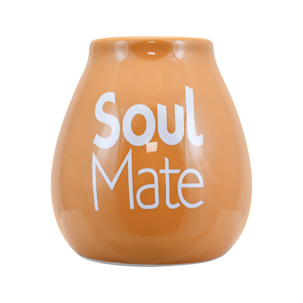 Kerámia Mate Tök a Yerba Mate-hoz Soul Mate Logóval Bézs - 350ml
