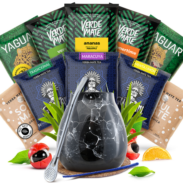 Yerba Mate induló készlet Kalácsa Bombilla 10x50g
