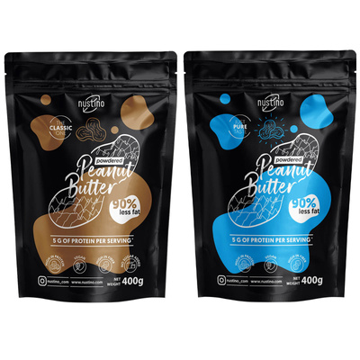 Nustino porított mogyoróvaj szett: Classic + Pure 2x400g