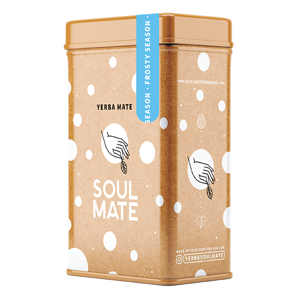 Yerbera – Fém doboz + Soul Mate Orgánica Frosty Season 0,5 kg