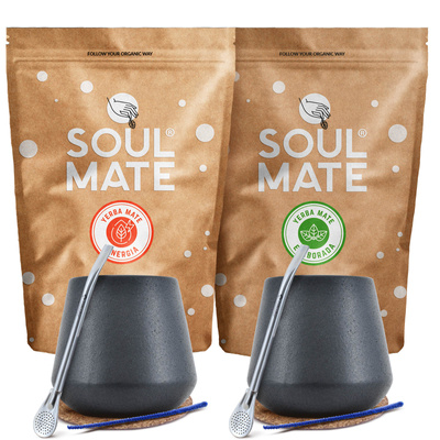 Yerba Soul Mate Energy for Two Bombilla készlet