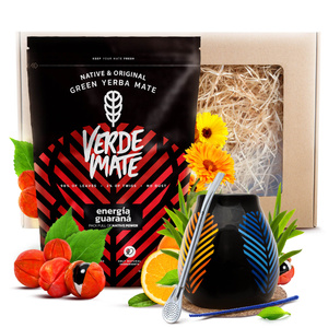 Yerba Mate ajándékkészlet Verde Mate 400g 0,4kg Mate Tök + Bombilla