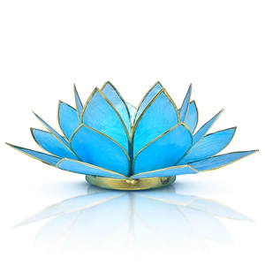 "Lotus Flower" gyertyatartó - kék