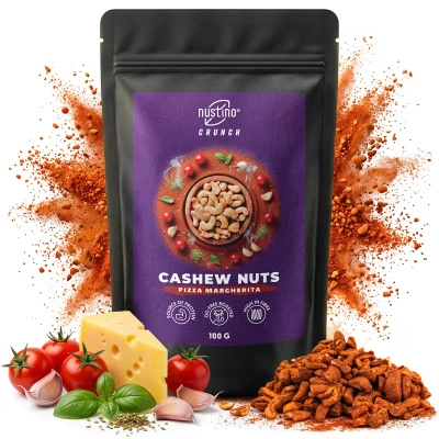 Nustino Crunch – Pörkölt kesudió – Pizza Margherita 100 g