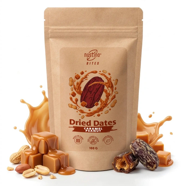 Nustino Bites – Szárított Datolya – Caramel Peanut 100 g