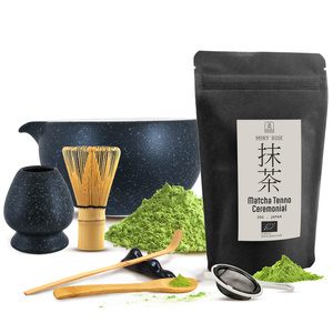 Ceremoniái matcha teafőző készlet: japán BIO matcha 30g + kiegészítők
