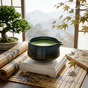 Matchawan – Kerámia Matcha tál kiöntővel – Ame